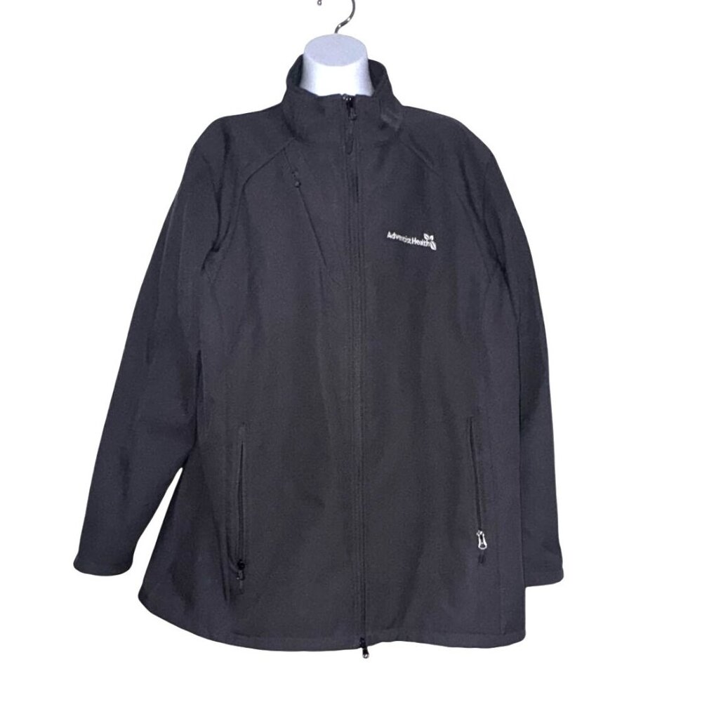Eddie Bauer 3XL Black Full-Zip Jacket For Men With AdventHealth Logo